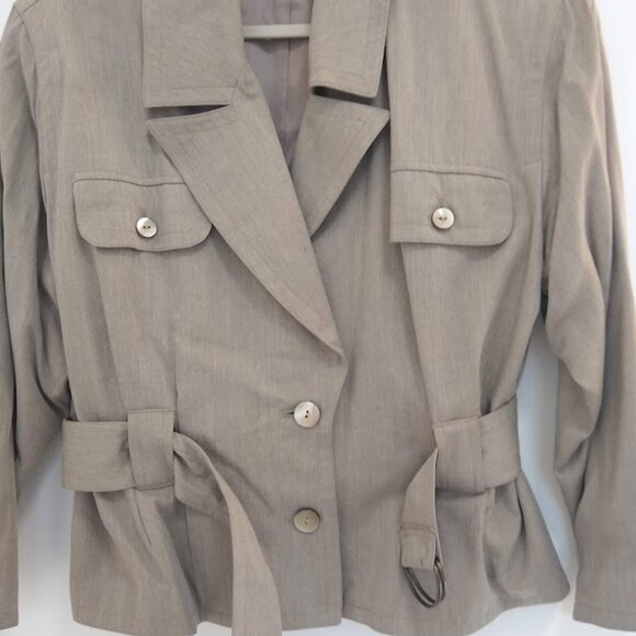 Vintage JH Collectibles  size 10   taupe-mushroom-brown jacket - Picture 1 of 16